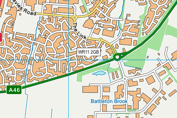WR11 2GB map - OS VectorMap District (Ordnance Survey)