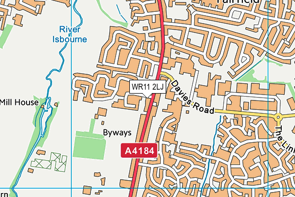 WR11 2LJ map - OS VectorMap District (Ordnance Survey)