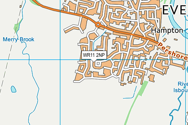 WR11 2NP map - OS VectorMap District (Ordnance Survey)