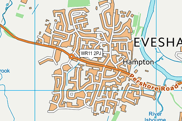 WR11 2PJ map - OS VectorMap District (Ordnance Survey)
