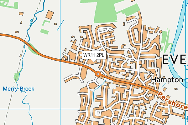 WR11 2PL map - OS VectorMap District (Ordnance Survey)
