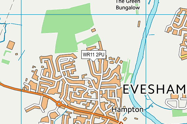 WR11 2PU map - OS VectorMap District (Ordnance Survey)