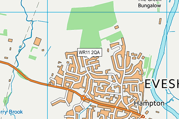 WR11 2QA map - OS VectorMap District (Ordnance Survey)