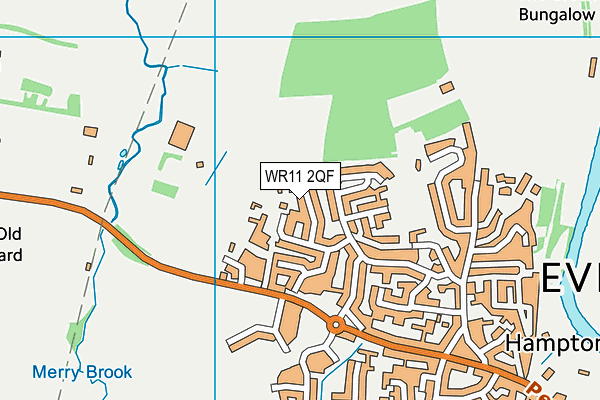 WR11 2QF map - OS VectorMap District (Ordnance Survey)
