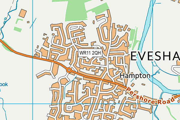 WR11 2QH map - OS VectorMap District (Ordnance Survey)