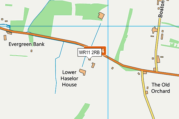 WR11 2RB map - OS VectorMap District (Ordnance Survey)