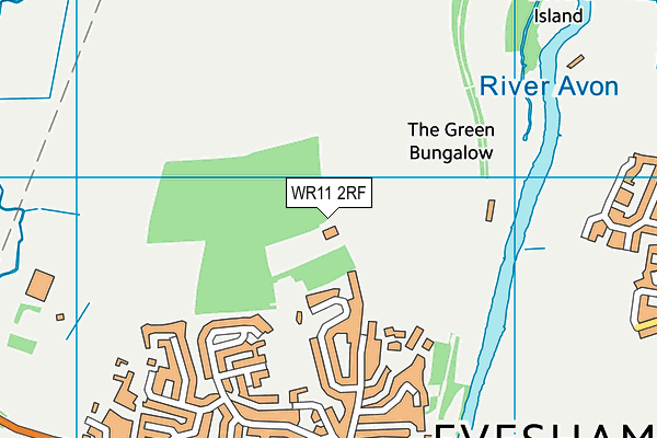 WR11 2RF map - OS VectorMap District (Ordnance Survey)