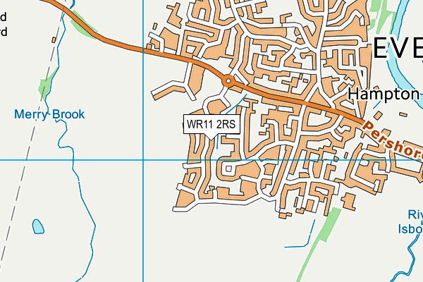 WR11 2RS map - OS VectorMap District (Ordnance Survey)