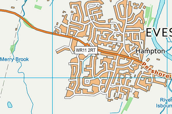 WR11 2RT map - OS VectorMap District (Ordnance Survey)