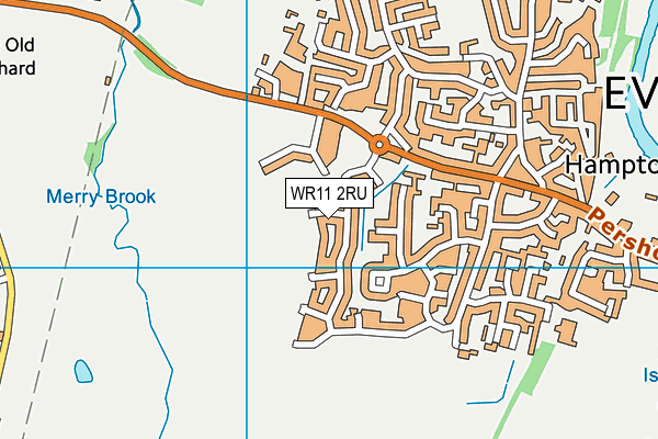WR11 2RU map - OS VectorMap District (Ordnance Survey)