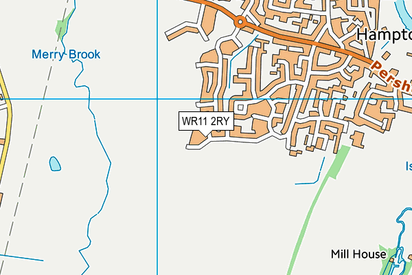 WR11 2RY map - OS VectorMap District (Ordnance Survey)