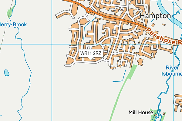 WR11 2RZ map - OS VectorMap District (Ordnance Survey)