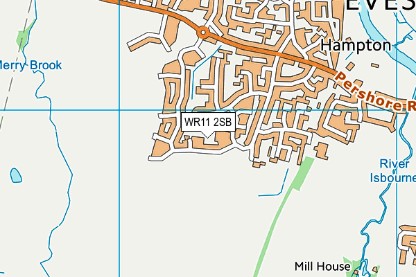 WR11 2SB map - OS VectorMap District (Ordnance Survey)