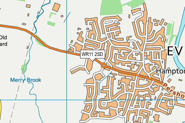 WR11 2SD map - OS VectorMap District (Ordnance Survey)
