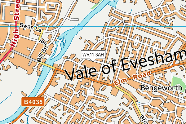 WR11 3AH map - OS VectorMap District (Ordnance Survey)