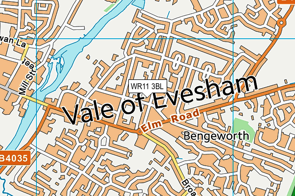 WR11 3BL map - OS VectorMap District (Ordnance Survey)