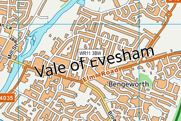 WR11 3BW map - OS VectorMap District (Ordnance Survey)