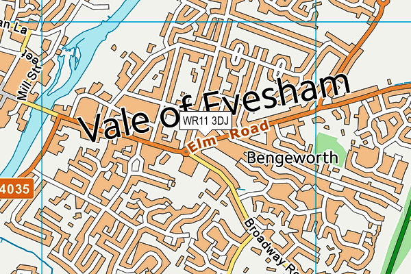 WR11 3DJ map - OS VectorMap District (Ordnance Survey)