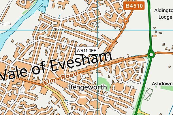 WR11 3EE map - OS VectorMap District (Ordnance Survey)