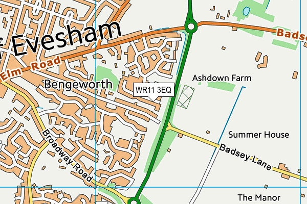 WR11 3EQ map - OS VectorMap District (Ordnance Survey)