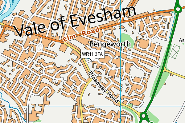 WR11 3FA map - OS VectorMap District (Ordnance Survey)