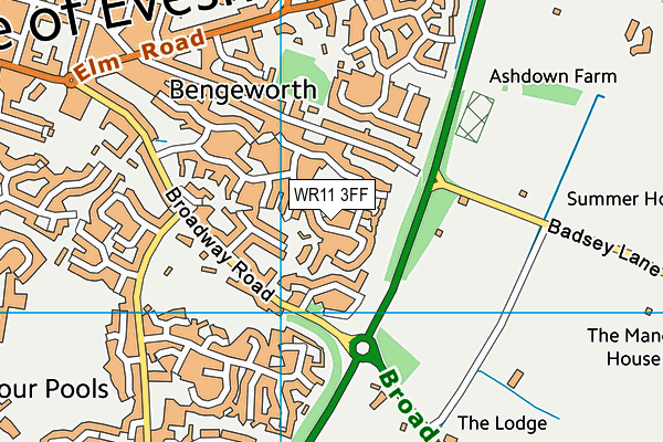 WR11 3FF map - OS VectorMap District (Ordnance Survey)