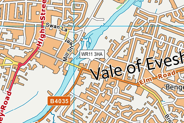 WR11 3HA map - OS VectorMap District (Ordnance Survey)