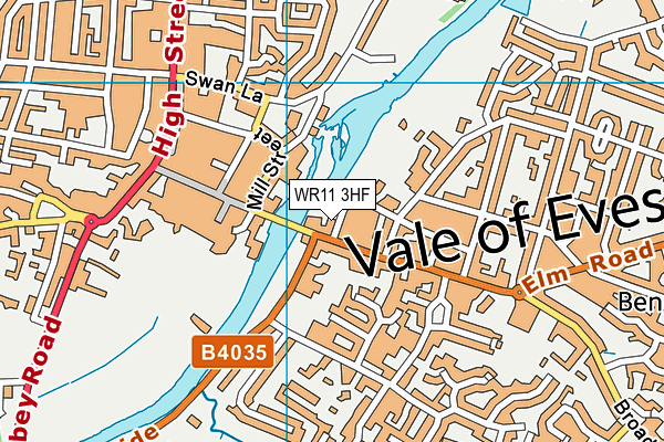 WR11 3HF map - OS VectorMap District (Ordnance Survey)