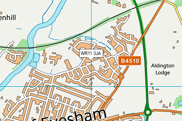 WR11 3JA map - OS VectorMap District (Ordnance Survey)