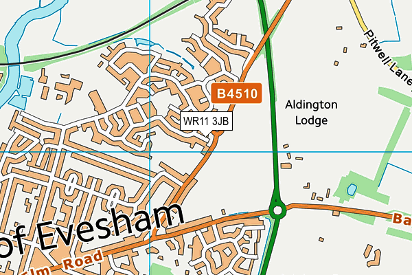 WR11 3JB map - OS VectorMap District (Ordnance Survey)