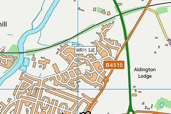 WR11 3JE map - OS VectorMap District (Ordnance Survey)