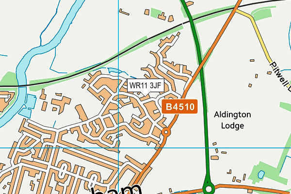 WR11 3JF map - OS VectorMap District (Ordnance Survey)