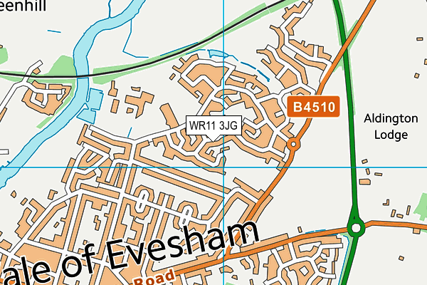 WR11 3JG map - OS VectorMap District (Ordnance Survey)