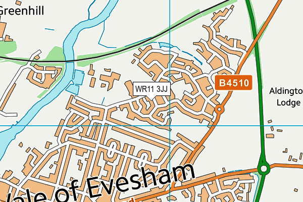 WR11 3JJ map - OS VectorMap District (Ordnance Survey)