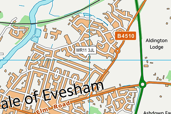 WR11 3JL map - OS VectorMap District (Ordnance Survey)