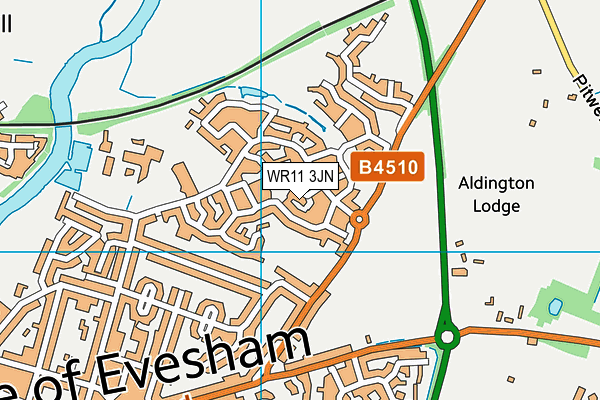 WR11 3JN map - OS VectorMap District (Ordnance Survey)