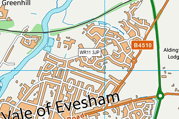 WR11 3JP map - OS VectorMap District (Ordnance Survey)