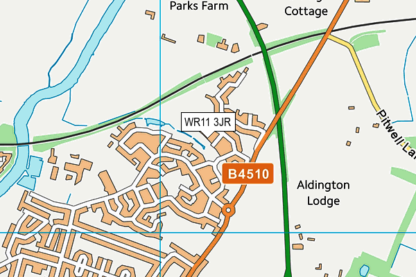 WR11 3JR map - OS VectorMap District (Ordnance Survey)