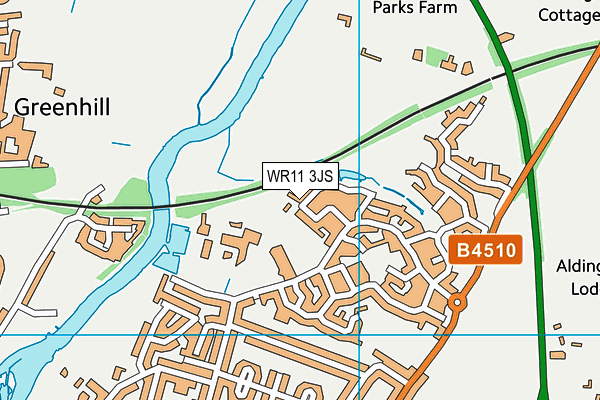 WR11 3JS map - OS VectorMap District (Ordnance Survey)