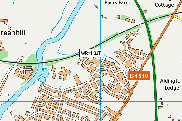 WR11 3JT map - OS VectorMap District (Ordnance Survey)