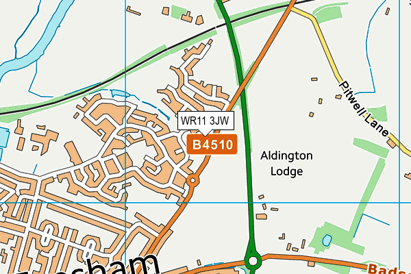 WR11 3JW map - OS VectorMap District (Ordnance Survey)