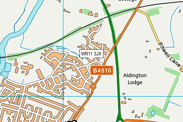 WR11 3JX map - OS VectorMap District (Ordnance Survey)