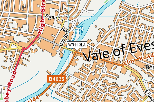 WR11 3LA map - OS VectorMap District (Ordnance Survey)