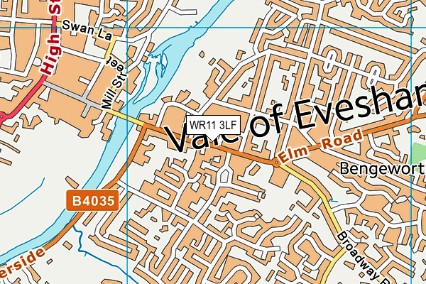 WR11 3LF map - OS VectorMap District (Ordnance Survey)
