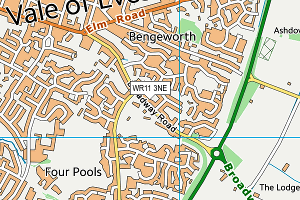 WR11 3NE map - OS VectorMap District (Ordnance Survey)