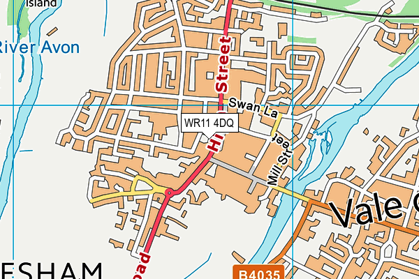 WR11 4DQ map - OS VectorMap District (Ordnance Survey)