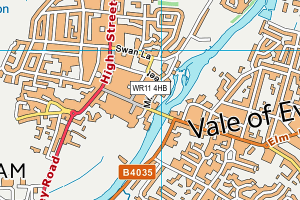 WR11 4HB map - OS VectorMap District (Ordnance Survey)