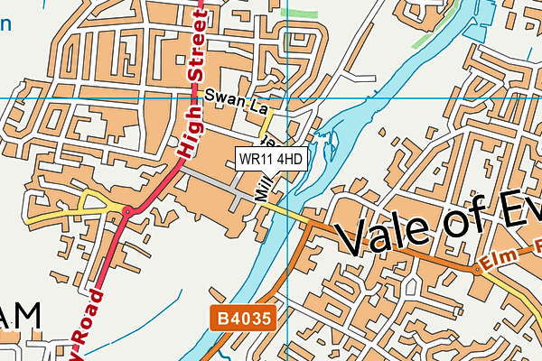 WR11 4HD map - OS VectorMap District (Ordnance Survey)