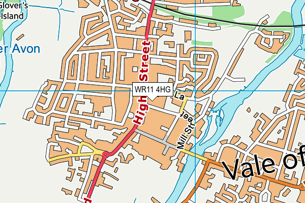 WR11 4HG map - OS VectorMap District (Ordnance Survey)