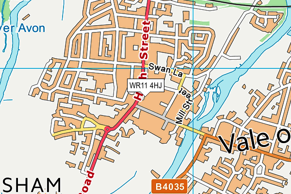 WR11 4HJ map - OS VectorMap District (Ordnance Survey)